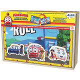 Disney Junior Firebuds 4-Pack of 24-Piece Puzzles for Kids Ages 4-8 with Interchangeable Characters- Bo, Flash, Violet- Kids Puzzles, Toys for Kids