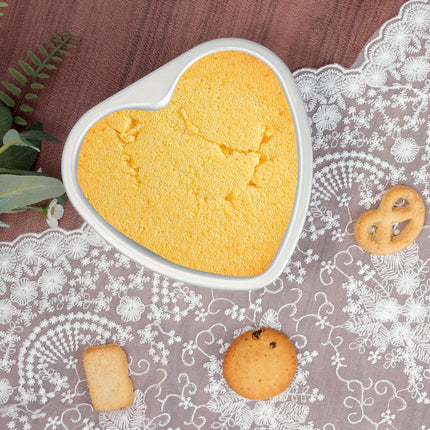 Gvhntk 2pcs Heart Shaped Cake Pan 6 Inch & 8 Inch Aluminum  Heart Cake Tin Baking Mold