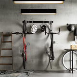 Borgen bike wall mount for 4 Bikes with Accessories