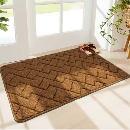Walensee 36"x59" Indoor Machine Washable Doormat, Front Door Mat for Entrance, BROWN