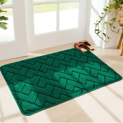Walensee Indoor Doormat, Front Door Mat for Entrance (90×150cm Green) Machine Washable Entryway Rug, Non Slip Trapper Door Rugs Absorbent Dirt Low Profile Shoes Scraper Inside Floor Mats for Entry…