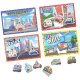 Disney Junior Firebuds 4-Pack of 24-Piece Puzzles for Kids Ages 4-8 with Interchangeable Characters- Bo, Flash, Violet- Kids Puzzles, Toys for Kids