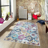 Mandala - Machine Washable Area Rugs 4' X 6', Stain Resistant Rugs