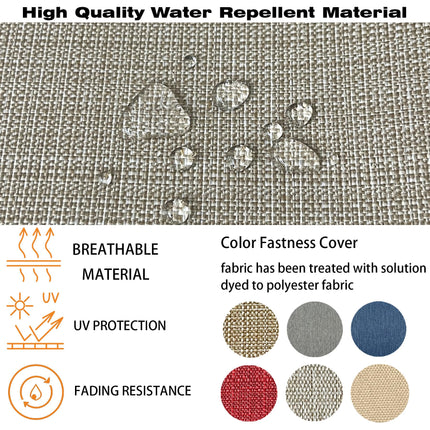 Localive 22x24 inch Outdoor/Indoor Deep Seat Patio Cushions Set of 2 Deep Seat Bottom Resilient Foam Filling with Zipper Water Repellent Abrasion-Resistant UV Resistant Weather Resistant Toffee