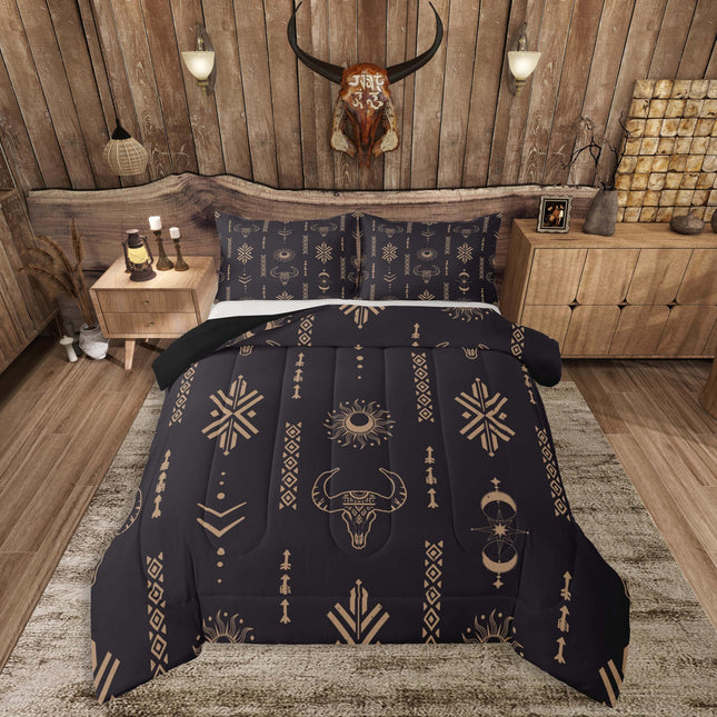 Feelyou Western Aztec Comforter Set King Size Kids Southwestern Geometric