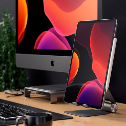 Satechi R1 Multi-Angle Foldable Tablet Stand - Compatible with iPad Pro M2/ M1, iPad Air M1, iPad Mini, iPhones 15/14/13/12 and More (Space Gray)