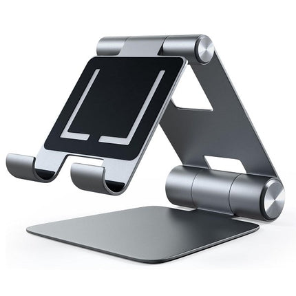 Satechi R1 Multi-Angle Foldable Tablet Stand - Compatible with iPad Pro M2/ M1, iPad Air M1, iPad Mini, iPhones 15/14/13/12 and More (Space Gray)