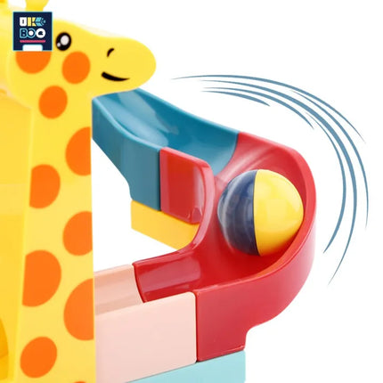 152CS Marble Run Race Track Slide DIY Building Blocks City Set Big Size Baseplate Funnel Bricks Educational Toys Children