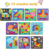 NUKied Mosaic Plug-in Game 3D with Gears, Mushroom Nails Puzzle Toy, Coloured Pegboard Game, Early Educational Plug-in Game for 2 3 4 5 Children, Puzzle Toy for Boys Girls Children (Pack of 180)