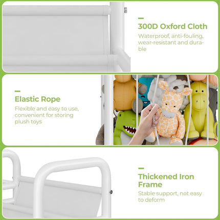 GRANNY SAYS Kids Bookshelf and Toy Storage Organizer, Nursery Book Shelves with 3 Compartments, Toddler Bookshelf for Kid Rooms Playroom, Baby Bookcase for Orgaizing Plush Toys Stuffed Animals, White