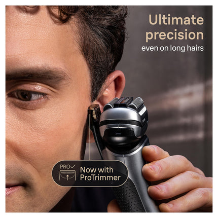 Braun Series 9 PRO+ Electric Shaver for Men with Precision Long Hair Trimmer, Wet and Dry Electric Razor , 9567cc Galvano Silver