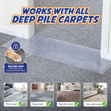 PANTHER ARMOR Carpet Protector Mat for Pets, for Deep Pile Carpet, Stop Cats from Scratching Carpets, Door Edge Protector, Plastic Runner Mat, 15.7” x 43.3”