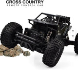 Remote Control Rock Crawler Truck – 4WD RC Off-Road Vehicle with Shock Absorbers, Big Wheels, and Rechargeable Battery