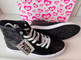 Gotta Flurt Women's Disco II Hi Black Sequin Hip Hop Dance Sneaker