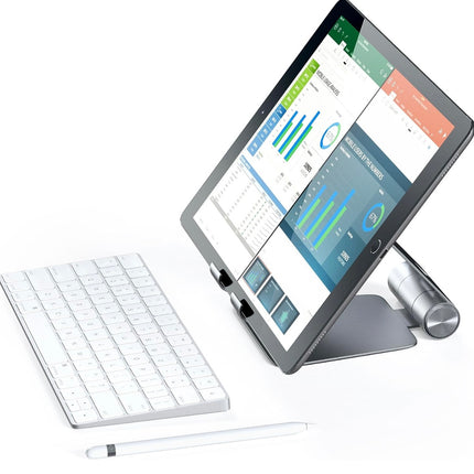 Satechi R1 Multi-Angle Foldable Tablet Stand - Compatible with iPad Pro M2/ M1, iPad Air M1, iPad Mini, iPhones 15/14/13/12 and More (Space Gray)