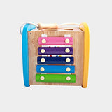 Wooden Multifunctional Activity Play Cube with Abacus, Xylophone, Shape Sorter | Preschool Early Educational Learning Toys for Child Kids Boys Girls