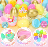 SevenQ Prefilled Easter Eggs with Bracelets Rings 24 Pack Kids Jewelry for Girls Easter Basket Stuffers Gifts for Kids Fidget Toys Fillers Princess Party Favors Classroom Treasure Box Egg Hunt Games