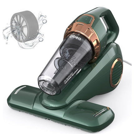 Dibea Handheld Bed Vacuum Cleaner, Mattress Vacuum Cleaner with 15KPa Suction, Washable HEPA Filter for Deep Clean Fur, Hair, Dust on Sofa, Couch, Carpet and Other Fabric, Green