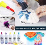 WINSONS Tie Dye Kit, 5 Colours Non Toxic Permanent Fabric Dye Art Set for Kids Women for Homemade Party Creative Group Activities DIY Gift
