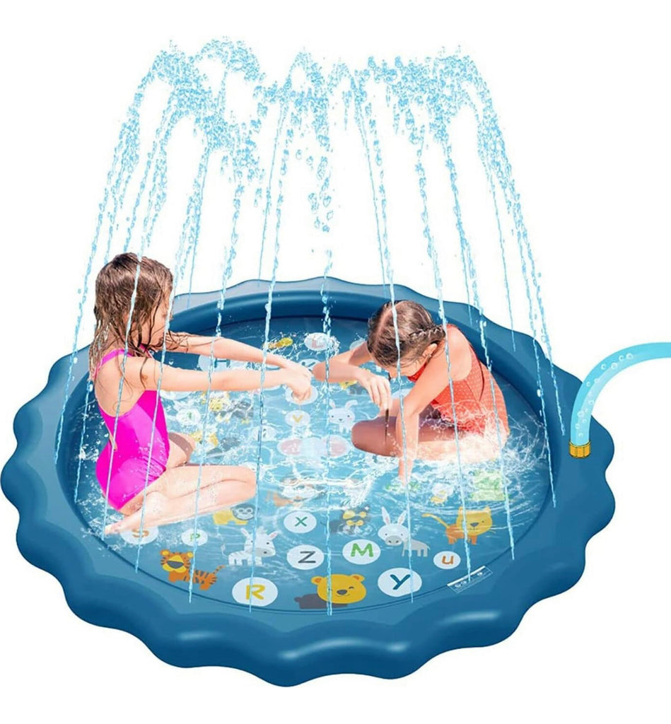 EZONEDEAL 68" Inflatable Splash Pad Sprinkler Mat Outdoor Summer Water Play Swimming Pool for Kids, Babies, Toddlers