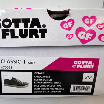 Gotta Flurt Women's Classic II Grey Canvas Low-Top Sneaker