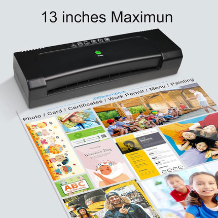 Laminator 9-inch Thermal Laminator with Laminating Sheets 10pcs, with Paper Cutter and Corner Rounder,with 2-Min Faster Preheat,Mini Personal Lamination Machine withr for Teacher Home