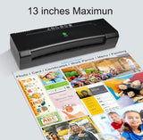 Laminator 9-inch Thermal Laminator with Laminating Sheets 10pcs, with Paper Cutter and Corner Rounder,with 2-Min Faster Preheat,Mini Personal Lamination Machine withr for Teacher Home