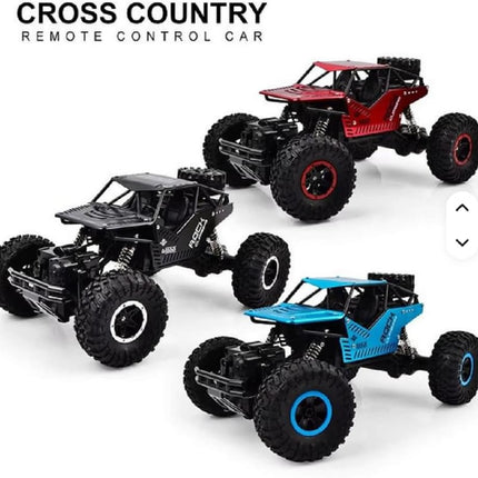 ROVER Remote Control Rock Crawler Truck – 4WD RC Off-Road Vehicle with Shock Absorbers, Big Wheels, and Rechargeable Battery