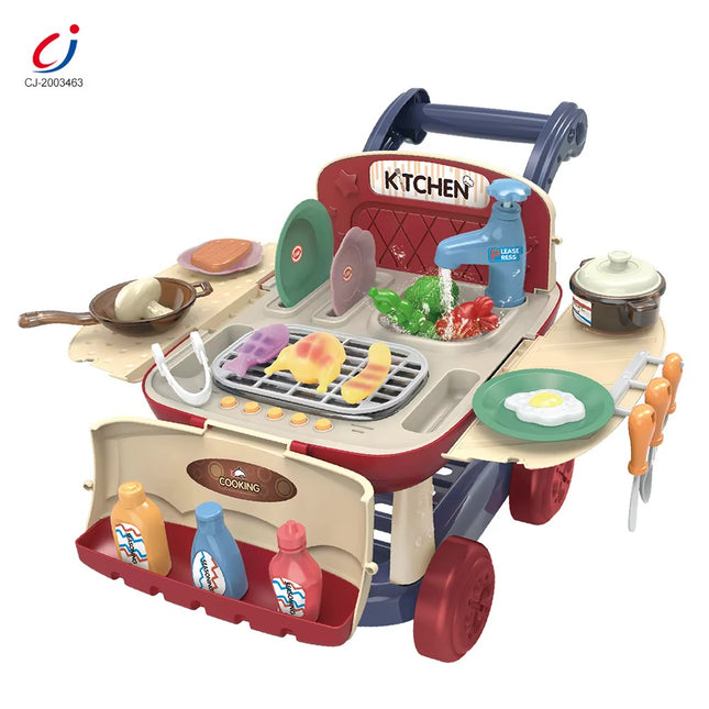 Chengjun Toys Kitchen Cart with Accessories - Multi Color