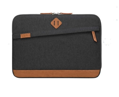 Targus 12.3" Strata Chromebook Sleeve compatible with tablets/iPads, GREY/BROWN