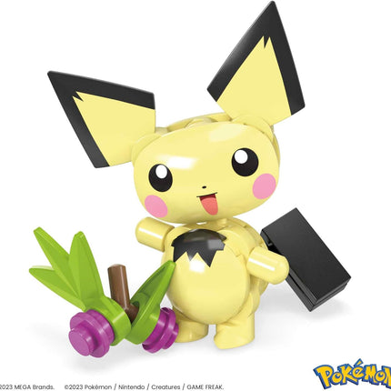 MEGA Pokémon Action Figure Building Toys Set, Pichu's Forest Forage with 84 Pieces, Motion and 1 Poseable and Buildable Character