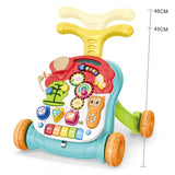 5 in 1 Multi-Function Baby Activity Table Walker Sit-to-Stand Learning Device with Light and Sound Cotton & Plastic Material