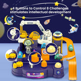 PATPAT® Car Toys for Kids Car Track Set for Kids Toys, Space Toys with 2 Mini Cars, Toddler Toys Interactive Car Toy, Educational Kids Learning Toy Astronaut Car Gift for 3-5-12 Years Old Boys Girls