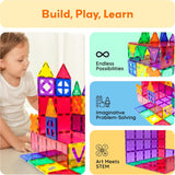 28pc PicassoTiles Jumbo Magnetic Building Blocks Set - 12"x9" and 3" Tiles, STEM Educational Toy