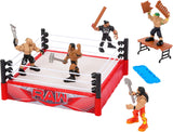 Mattel WWE Action Figure Playset Knuckle Crunchers Rebound Ring with Accessories and Flex Mat Technology