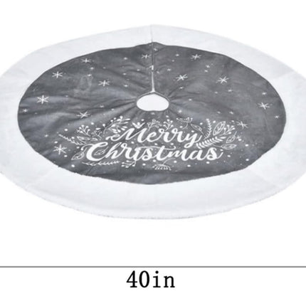 Christmas Tree Skirt Christmas Tree Skirt,39 Inches Xmas Tree Skirt,Snowflake Pattern,Suitable for Christmas Party Christmas Tree Decoration Tree Skirt Xmas