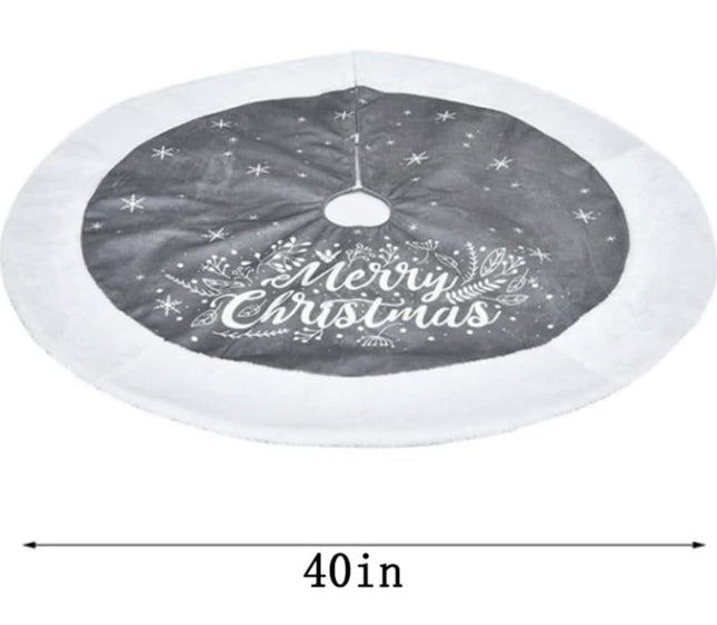 Christmas Tree Skirt Christmas Tree Skirt,39 Inches Xmas Tree Skirt,Snowflake Pattern,Suitable for Christmas Party Christmas Tree Decoration Tree Skirt Xmas