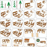 94pcs Plastic Farm Animals Figurines and Fence Farm Playset, 2 Farm Tractors with Farm Figures, Farmer Vehicle Toy Truck with Trailer for 3-12 Years Old Kids Boys Girls Toddlers