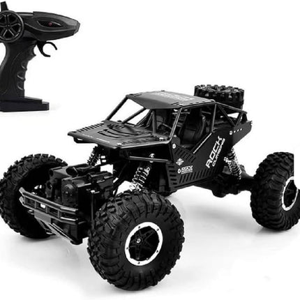 ROVER Remote Control Rock Crawler Truck – 4WD RC Off-Road Vehicle with Shock Absorbers, Big Wheels, and Rechargeable Battery