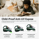 Dibea Handheld Bed Vacuum Cleaner, Mattress Vacuum Cleaner with 15KPa Suction, Washable HEPA Filter for Deep Clean Fur, Hair, Dust on Sofa, Couch, Carpet and Other Fabric, Green