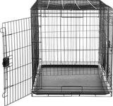 NEW, AMAZONBASIC 48" Foldable Double Door Metal Dog Crate