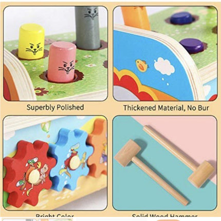 Arkmiido Brand Wooden Hammer Toy Childrens Toddlers