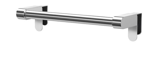 VEHHE Kitchen Towel Holder, Retractable Towel Rack, Over Door Towel Rack with Hooks Adjustable to Door Thickness, EVA Foam Pad, L10.4~16.9 X W0~1.2 X H2.4 inches (Silver)