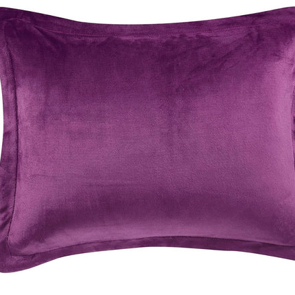 Amazon Basics Ultra-Soft Micromink Sherpa Comforter Bed Set - Plum, Full/Queen