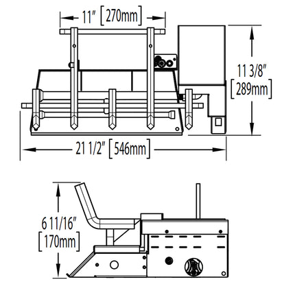 Napoleon Reversible Series GL22 22 Inch 6-Piece Gas Log Set with Burner - GL22N