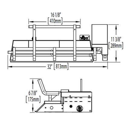 Napoleon Reversible Series GL32 32 Inch 7-Piece Gas Log Set with Burner - GL32N