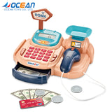 Plastic Supermarket Cash Counting Machine Toys with Scanner and Pos Toy