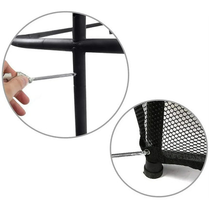 LBLA Kids Trampoline, 55” Mini Trampoline for Kids with Enclosure Net and Safety Pad, Heavy Duty Frame Round Trampoline with Built-in Zipper for Indoor Outdoor