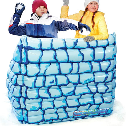 Inflatable Jumbo Snow Bunker- The Ultimate Snowball Fight Bunker to Protect You from Incoming snowballs- Portable Snowball Defence for Winter Fun.
