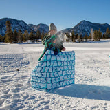 Inflatable Jumbo Snow Bunker- The Ultimate Snowball Fight Bunker to Protect You from Incoming snowballs- Portable Snowball Defence for Winter Fun.